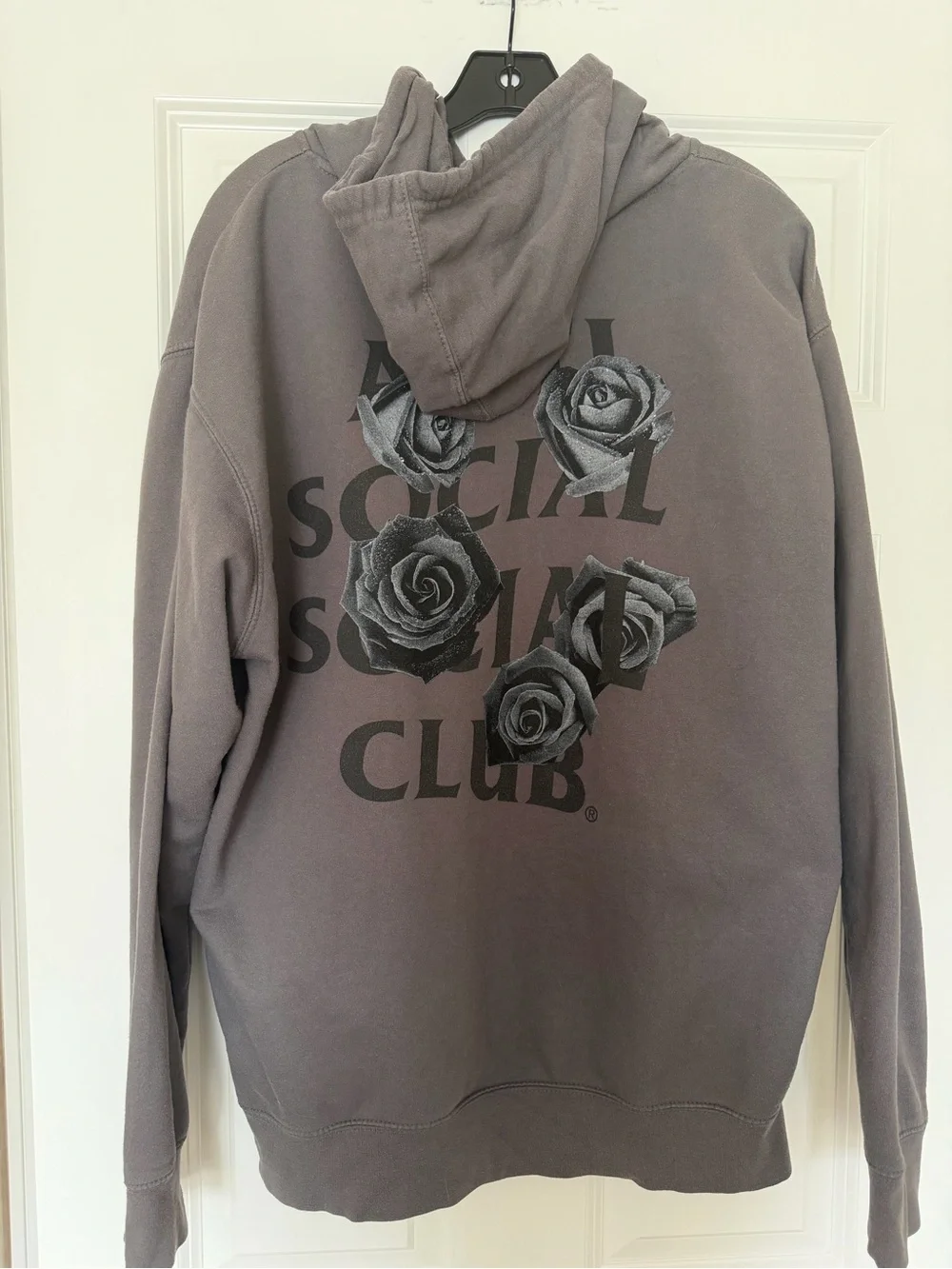 Anti Social Social Club Bat Emoji Hoodie 'Charcoal'- Size Large